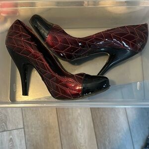 BCBGGirls Patent Leather Valentine’s Day Pumps 7.5